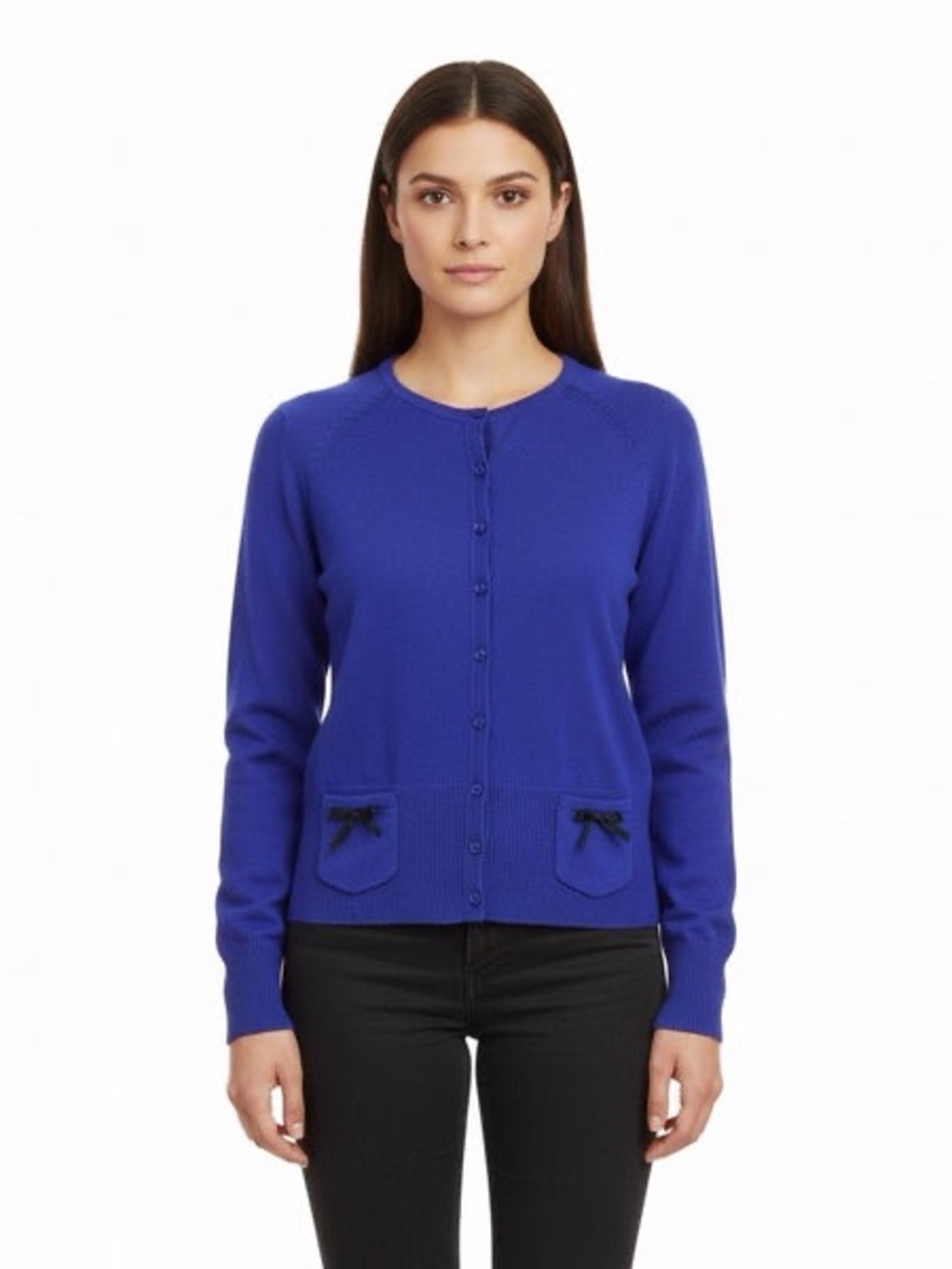 Pendleton Womens Purple Silk & Cashmere Cardigan Sweater Button Front Sz small